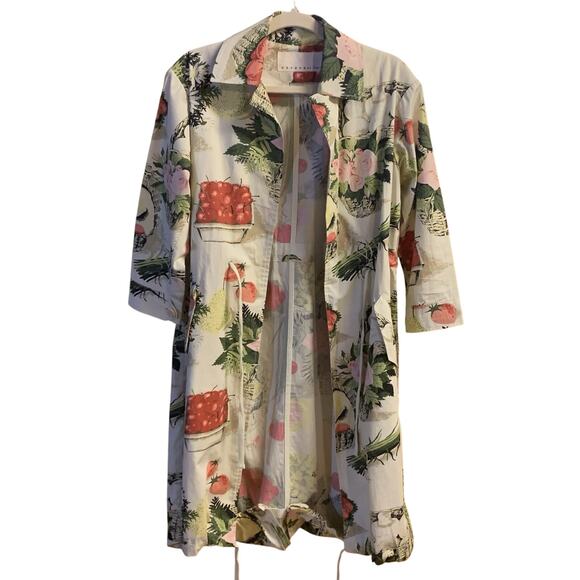 Cooper by Trelise Lounge Wear/Jacket Size 6-8 Womens Multi Color Fruit & Flowers - Picture 3 of 8